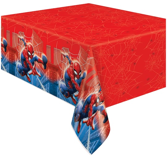 Michaels, 54" x 84" Spider-Man Plastic Table Cover – Category: Table Covers & Skirts